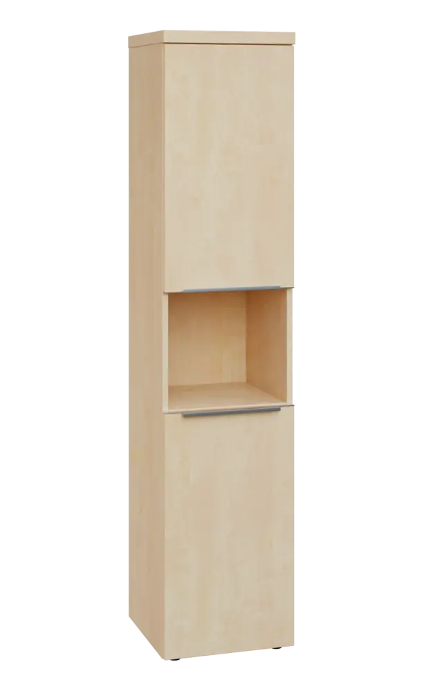 SIN 5 - 42DN kancelářská skříň, 2-dveřová/nika, pravá, 1820x400x400, bříza světlá